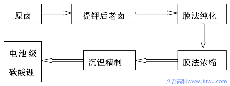 久吾高科膜法老卤提锂工艺