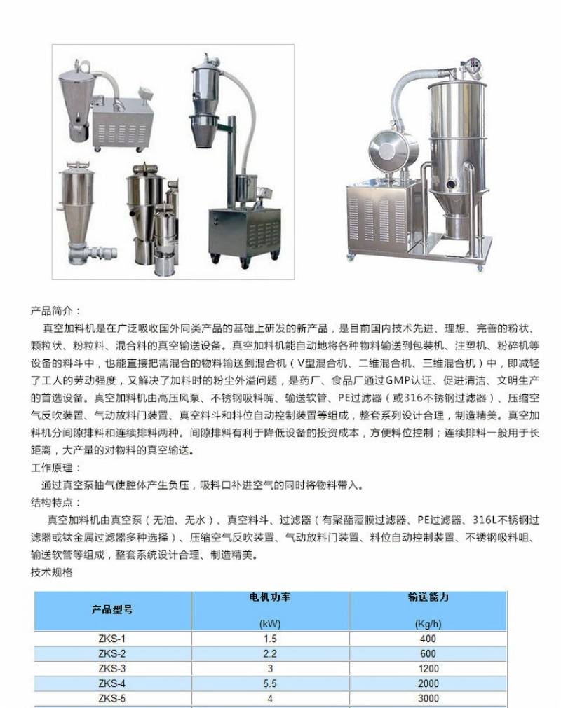 ZKS系列真空负压上料机