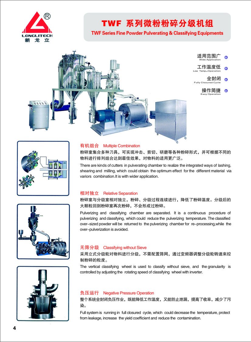 TWF微粉粉碎分级机介绍