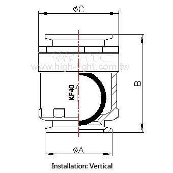 KF CHECK VALVE<br>Vertical direction