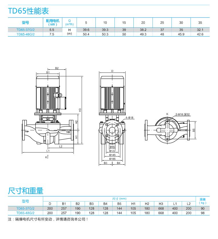 TD管道循环泵